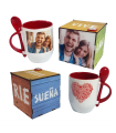 Set de Taza Personalizada 13 oz con Cuchara + Caja MDF con Acrílico – Regalos Únicos y Personalizados